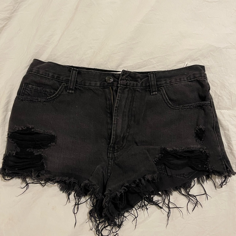 Black Abercrombie jean shorts